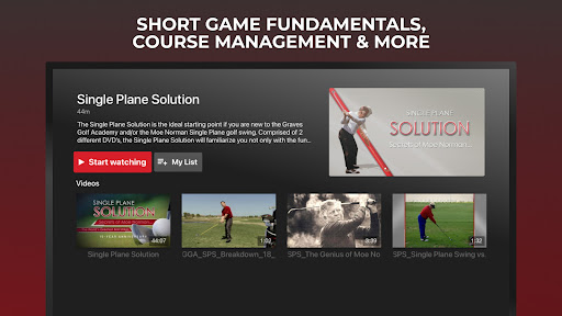 Screenshot of Graves Golf On-Demand