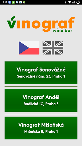 Android application Vinograf Lístky screenshort