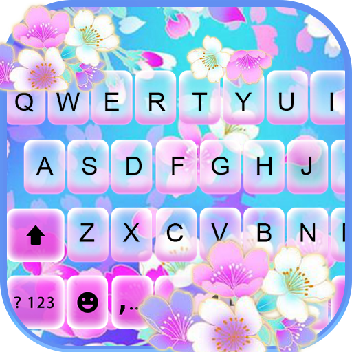 Bright Flowers 2 Keyboard Back logo