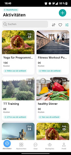 Android application HealthStars screenshort