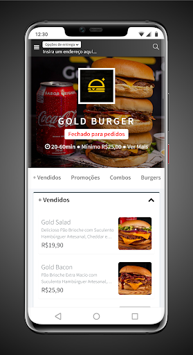 Android application Gold Burger screenshort