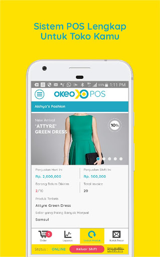 Android application OKEO POS screenshort