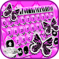 Тема для клавиатуры Zebra Luxury Butterfly