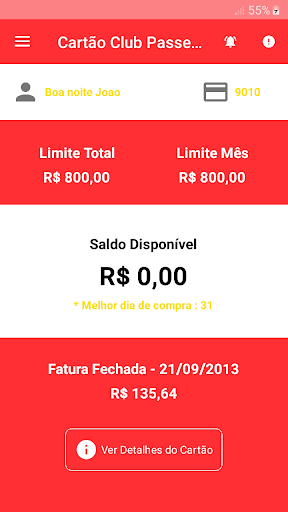 Cartão Club Passe Bem Screen 3