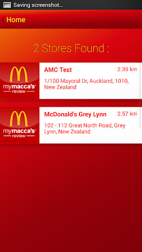Android application My Macca's Review screenshort