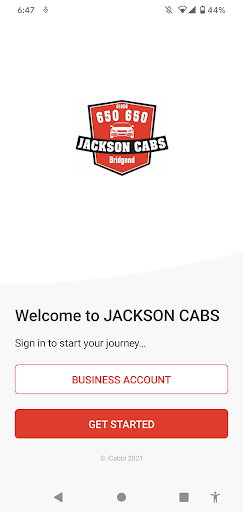 Android application Jackson Cabs screenshort