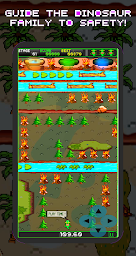 Dinosaur Escape Jump : Frogger Style Retro Game