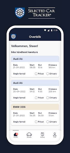 Android application Selected Car Tracker screenshort
