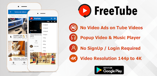 Android application FreeTube screenshort