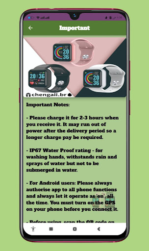 Fitpro SmartWatch D20 Guide Screen 2