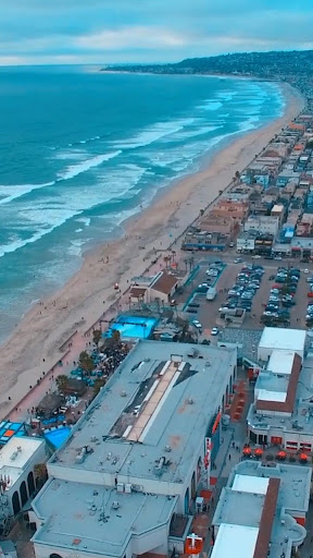 Android application aerial beach live wallpaper screenshort
