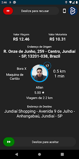Android application Bora Motoristas screenshort