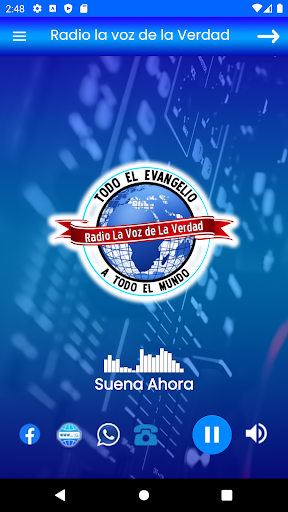 Android application radio la voz de la verdad screenshort