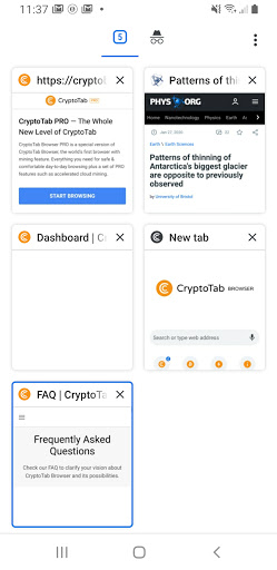 CryptoTab Browseru2014world's first mining browser 3.1.50 Screenshots 7