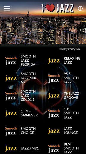 Android application Jazz music radio screenshort