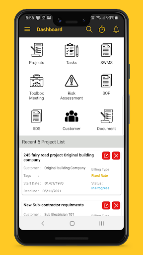 Android application Projects One Safety Online screenshort