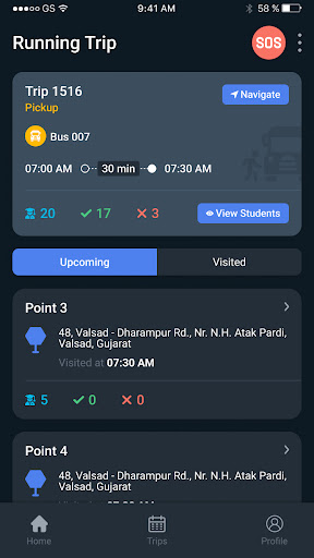Android application Btrack Driver screenshort