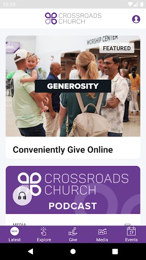 Android application Crossroads Church Avon screenshort