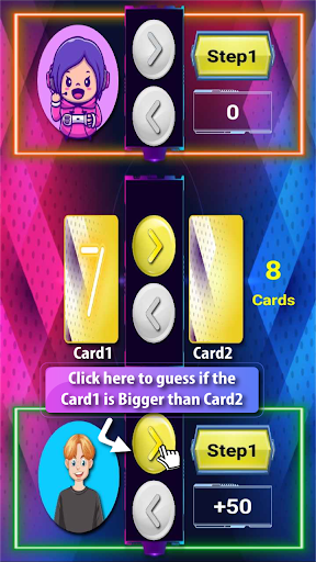 Bigger Smaller Guess Screen 2