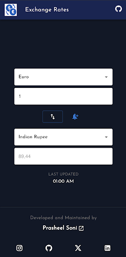 Currency Exchange Rates Screen 2