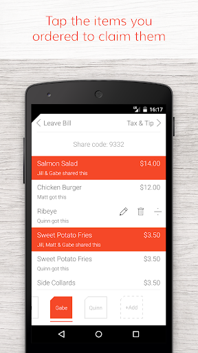 Tab - The simple bill splitter Screen 3