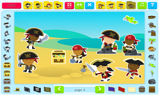 Android application Pirates Sticker Book screenshort