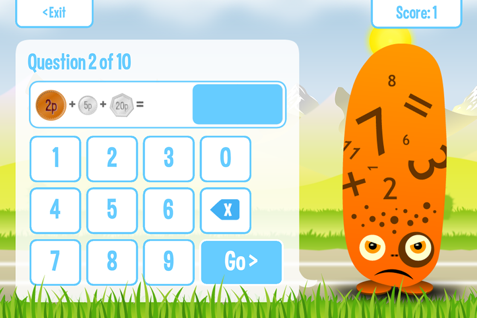 Android application Squeebles Addition Subtraction screenshort
