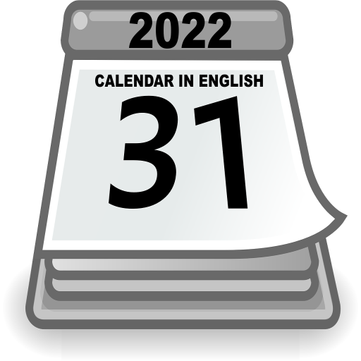 Calendar In English-Holidays