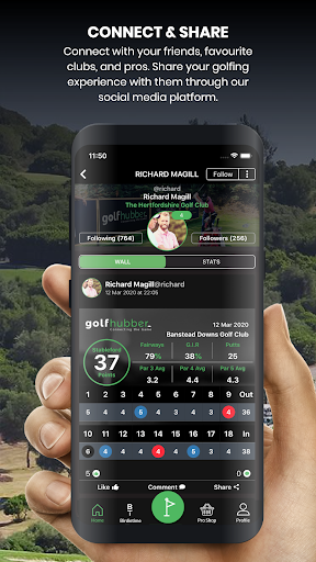 Android application golfhubber screenshort