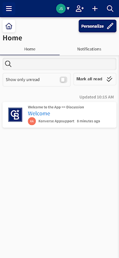 CB Community Hub Screen 2