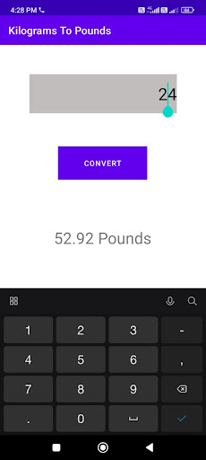 Pound Converter Screen 2