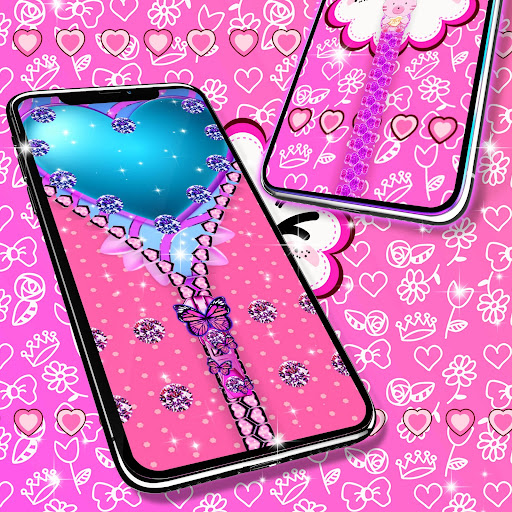 Girly lock screen zipper Screen 3