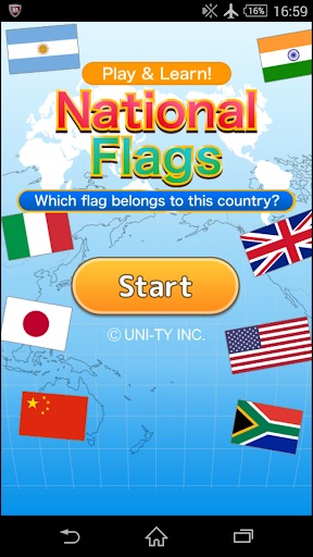 Android application National Flags(Play & Learn!) screenshort