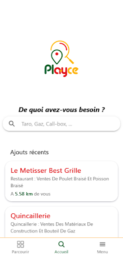 Android application Playce - Vos lieux préférés screenshort