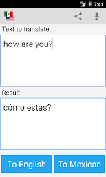 Mexican English Translator - Screenshot Image