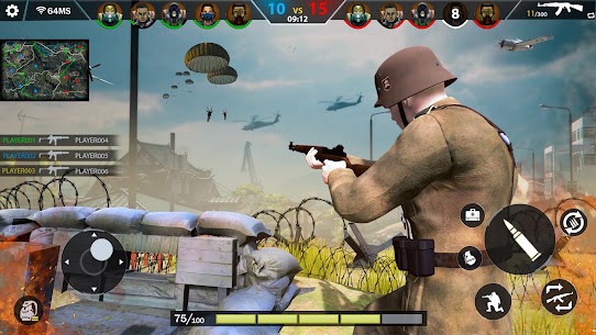 تحميل لعبة World War 2 Army Games مهكرة مشتريات مجانية 4