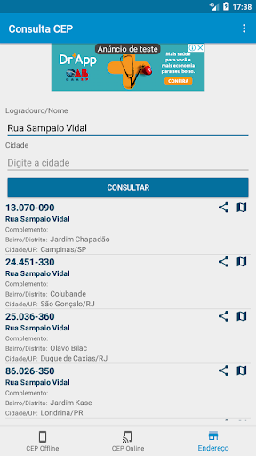 Busca CEP Screen 3