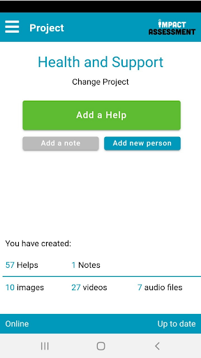 Android application Podnosh Impact Assessment App screenshort