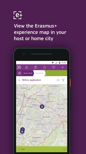 Screenshot of Erasmus+