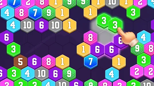 Ghép hình Hexa: Giải đố các số