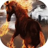 Fire-breathing horse live wp icon