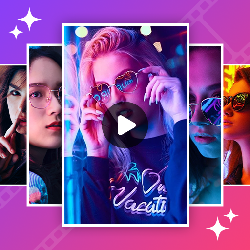 photo video maker with music logo