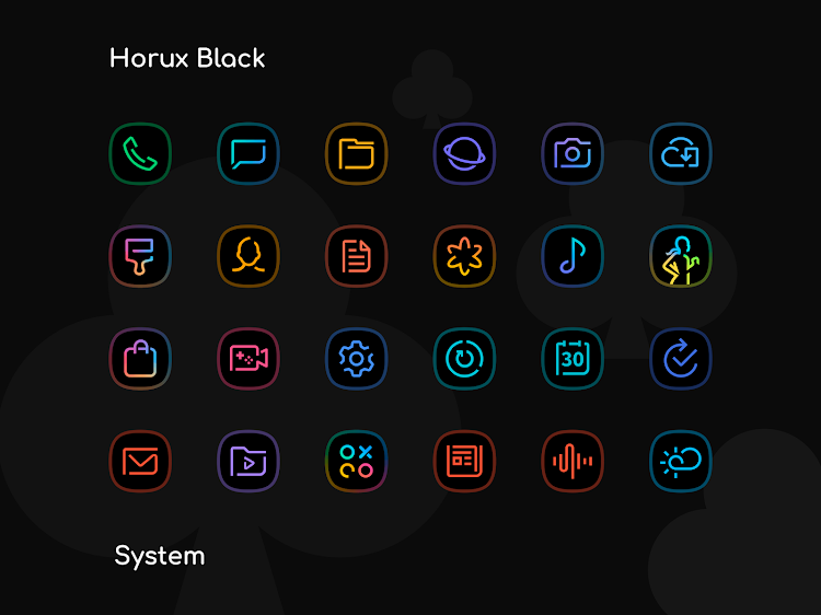 Horux Black - Icon Pack - 7.1 - (Android)