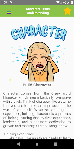 Character Trait Understanding Screen 3