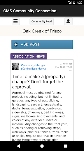Android application CMS Community Connection screenshort