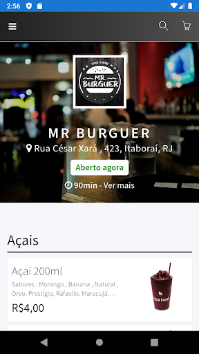 Android application Mr Burguer screenshort