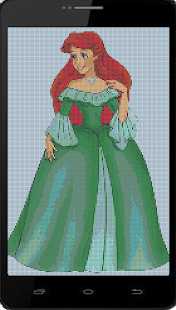 Princess Pixel Art Sandbox Color By Number Drawing
