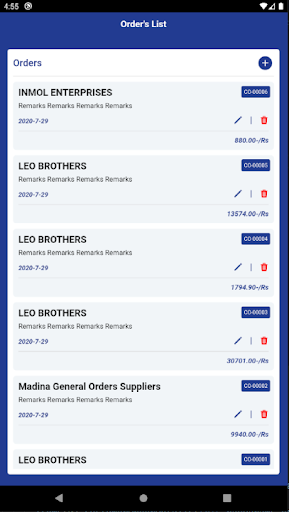 Gluon Mobile Order Screen 2