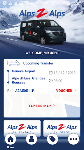 Alps2Alps Ski Transfers Screen 2