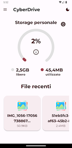 Android application CyberDrive screenshort